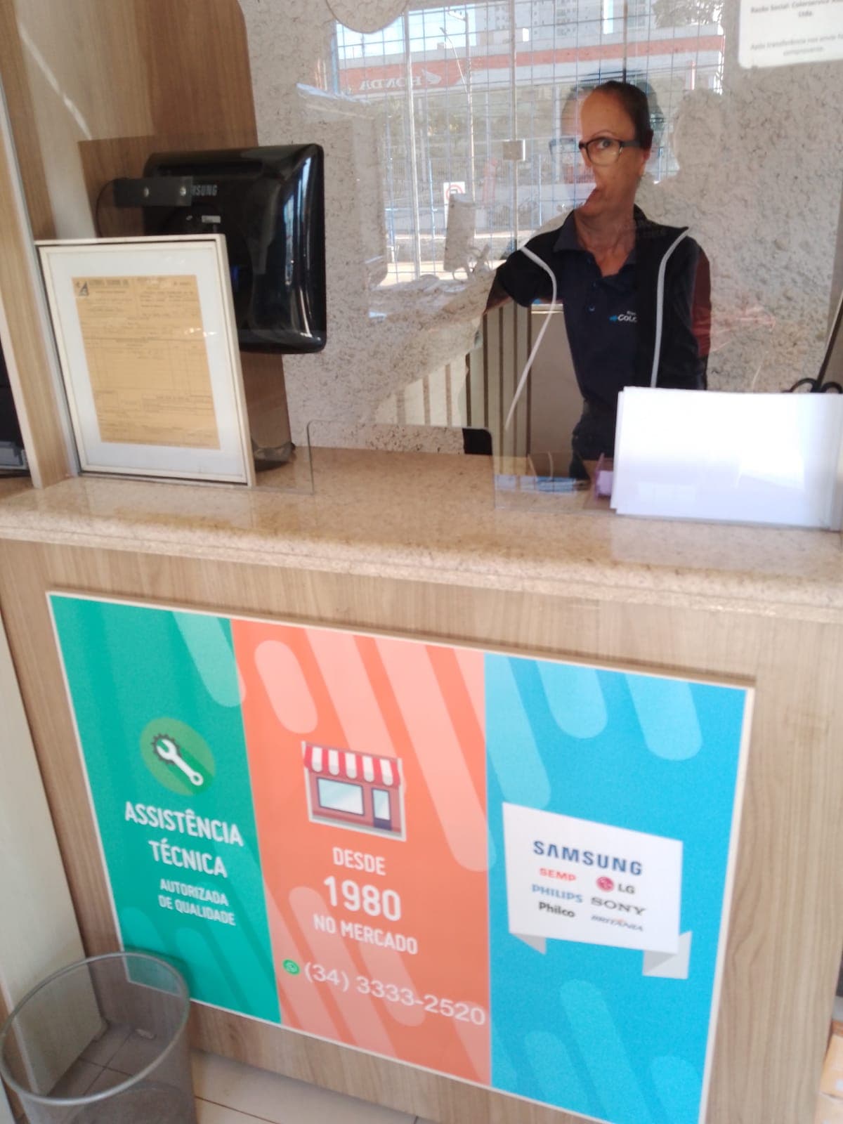 Atendimento na recepção